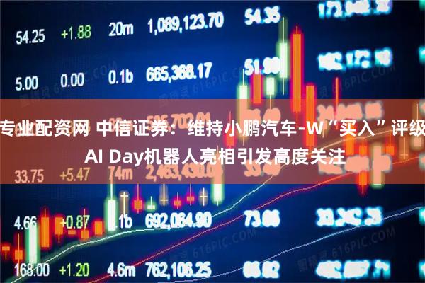 专业配资网 中信证券:维持小鹏汽车-W“买入”评级 AI Day机器人亮相引发高度关注